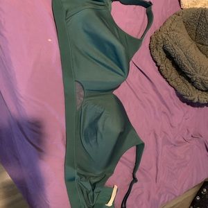 Dark teal Cacique Comfort Bliss lightly lined no wire bra size 50D